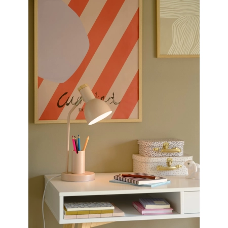 Lampa biurkowa z piórnikiem E27 różowa Devone NO2512405057 - Nordlux